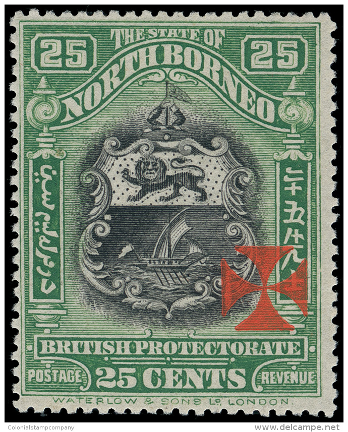 *        B1-13 (189-201) 1916 1&cent;-25&cent; Pictorials^, Overprinted SG Type 68 "Cross" In Vermilion (thick... - Bornéo Du Nord (...-1963)