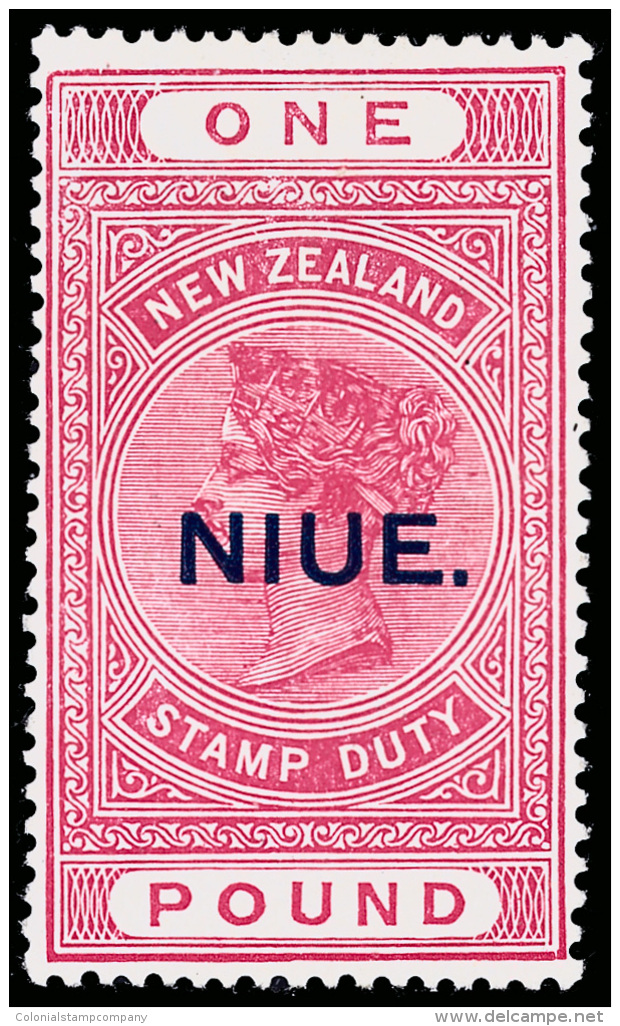 *        32 Var-34 Var (37a-37c) 1927-29 5'-&pound;1 Q Victoria^ Postal Fiscals Of New Zealand Overprinted "NIUE",... - Niue