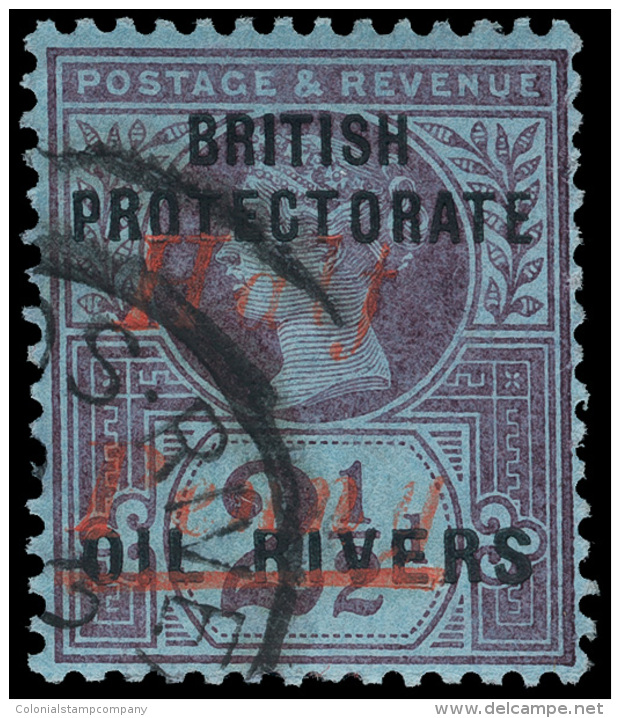 O        10 (21) 1893 &frac12;d On 2&frac12;d Purple On Blue Q Victoria^ Of Great Britain Overprint, Vermilion... - Sonstige & Ohne Zuordnung