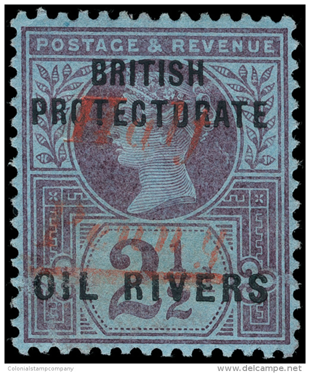 *        10 (21) 1893 &frac12;d On 2&frac12;d Purple On Blue Q Victoria^ Of Great Britain Overprint, Vermilion... - Autres & Non Classés