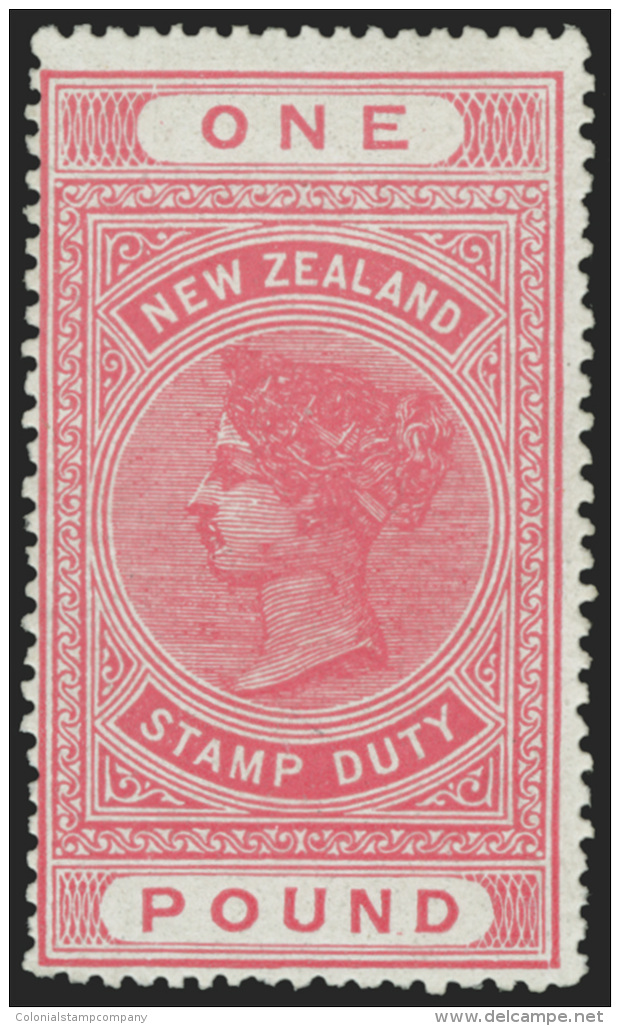 *        AR44 Var (F142) 1925-30 &pound;1 Rose-pink Q Victoria^ Postal Fiscal On Thick, Opaque Chalk-surfaced... - Steuermarken/Dienstmarken