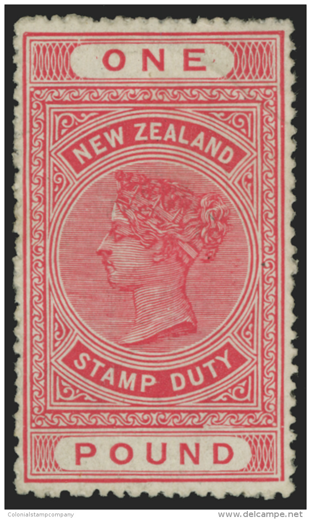 *        AR44 Var (F89) 1906 &pound;1 Rose-pink Q Victoria^ Postal Fiscal On Unsurfaced "Cowan" Paper, Wmkd... - Fiscaux-postaux