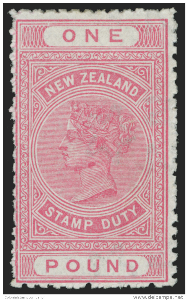 *        AR44 Var (F77) 1903 &pound;1 Rose-pink Q Victoria^ Postal Fiscal On Unsurfaced "Cowan" Paper, Wmkd... - Fiscaux-postaux