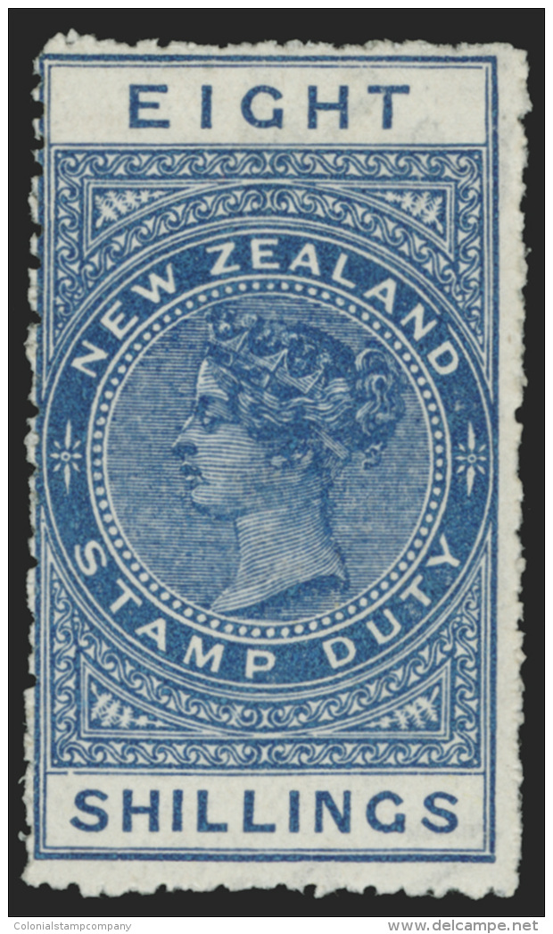 *        AR40 Var (F85) 1906 8' Deep Blue Q Victoria^ Postal Fiscal On Unsurfaced "Cowan" Paper, Wmkd Single-lined... - Fiscaux-postaux