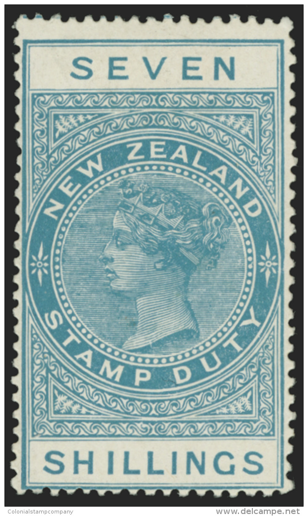 *        AR38 Var (F137) 1925-30 7' Pale Blue Q Victoria^ Postal Fiscal On Thick, Opaque, Chalk-surfaced "Cowan"... - Fiscaux-postaux