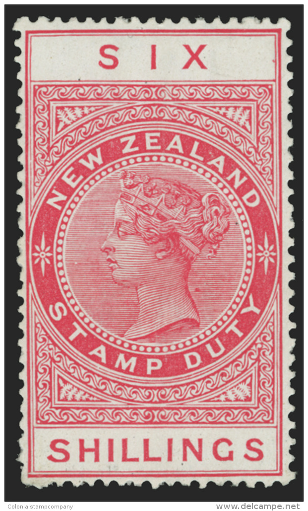 *        AR37 Var (F116) 1913-21 6' Rose Q Victoria^ Postal Fiscal On Unsurfaced "Cowan" Paper, Wmkd Single-lined... - Fiscaux-postaux