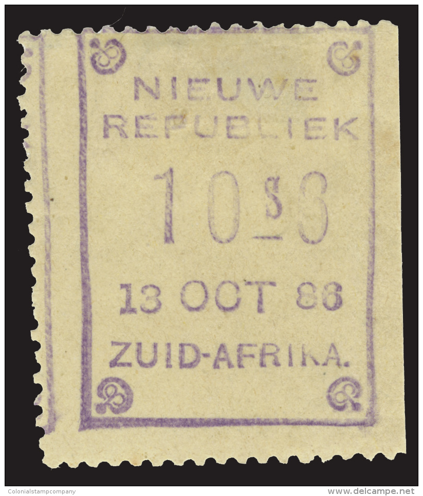 *        16b Var Footnoted (22a) 1886 10s6 Violet On Yellow, (13 OCT 86)^, Portion Of Adjacent Stamp At Left,... - Nouvelle République (1886-1887)