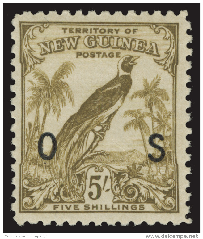 *        O23-35 (O42-54) 1932-34 1d-5' Bird Of Paradise Officials^, Undated Scrolls, Overprinted "OS", Perf 11,... - Papouasie-Nouvelle-Guinée