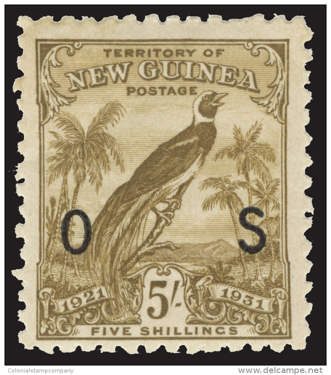 *        O12-22 (O31-41) 1931 1d-5' Bird Of Paradise Officials^, Dated Scrolls, Overprinted "OS", Perf 11, Cplt... - Papouasie-Nouvelle-Guinée