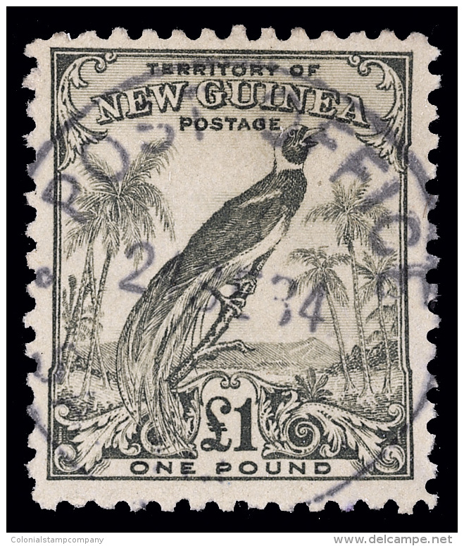 O        31-45 (177-89) 1932-34 1d-&pound;1 Bird Of Paradise^, Undated Scrolls, Cplt (15), Light Cancels, F-VF... - Papua-Neuguinea