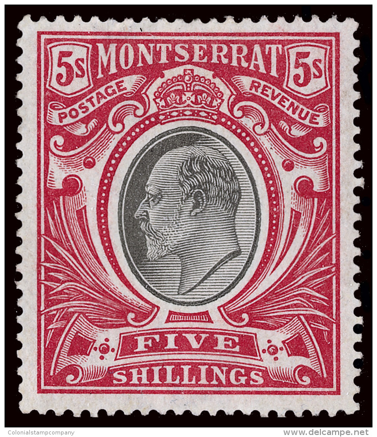 *        12-21 (14-23) 1903 &frac12;d-5' K Edward VII^ And Device Of The Colony, Wmkd CA Or CC, Perf 14, Cplt (10),... - Montserrat