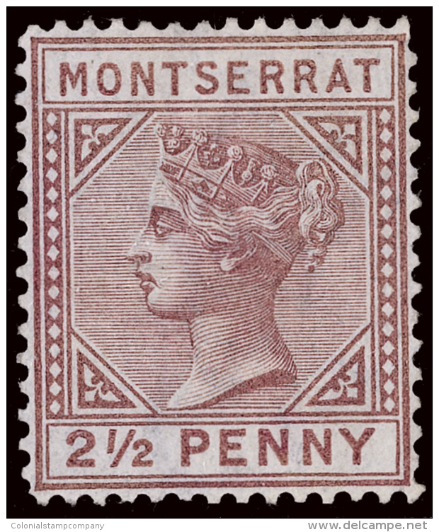 *        3-4 (4-5) 1880 2&frac12;d-4d Q Victoria^, Wmkd CC, Perf 14, Complete Set Of 2, Fresh And Perfectly... - Montserrat