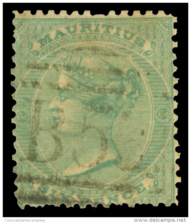 O        24-31 (46-53) 1860-63 1d-1' Q Victoria^, Unwmkd, Perf 14, Cplt (8), Scarce, F-VF Scott Retail... - Maurice (...-1967)