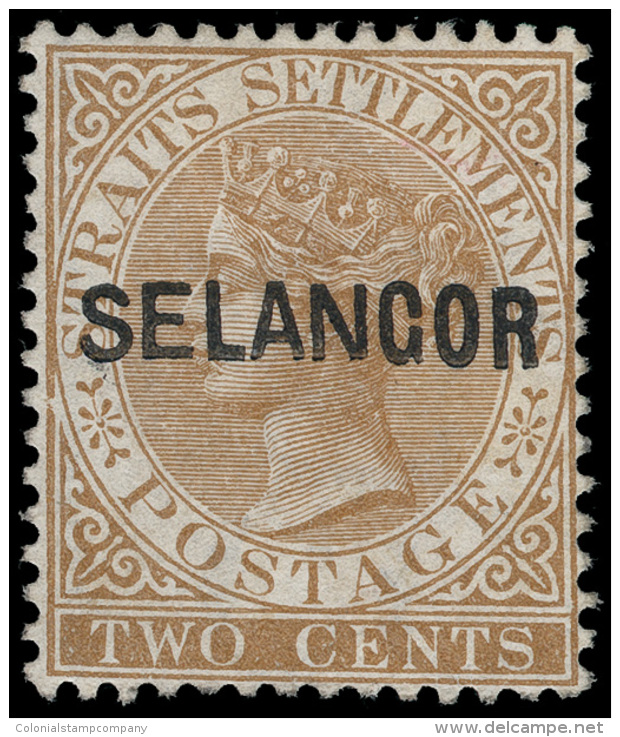 *        5e (5) 1882 2&cent; Brown Q Victoria^ Of Straits Settlements Overprinted SG Type 5, VARIETY - "SE" And... - Selangor