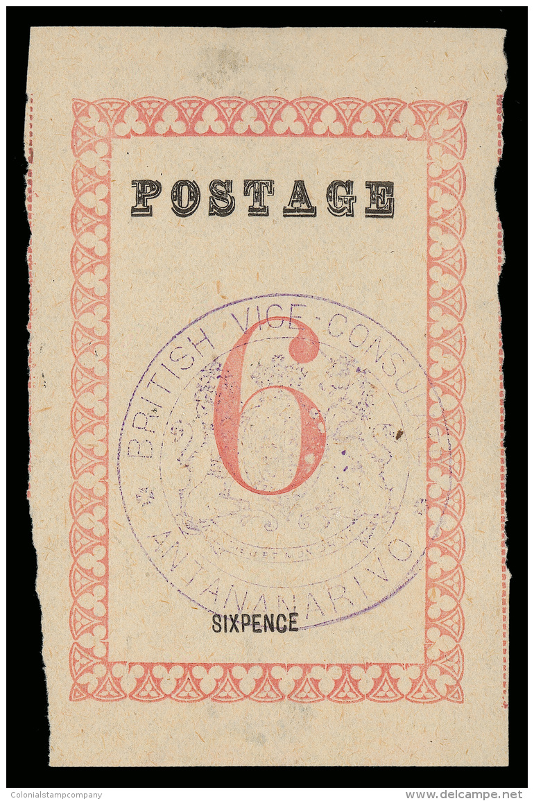*        22 (32) 1886 6d Rose, Violet Vice-Consulate Seal^, Type II (no Stops After "POSTAGE" Or Value), Pos 2,... - Autres & Non Classés