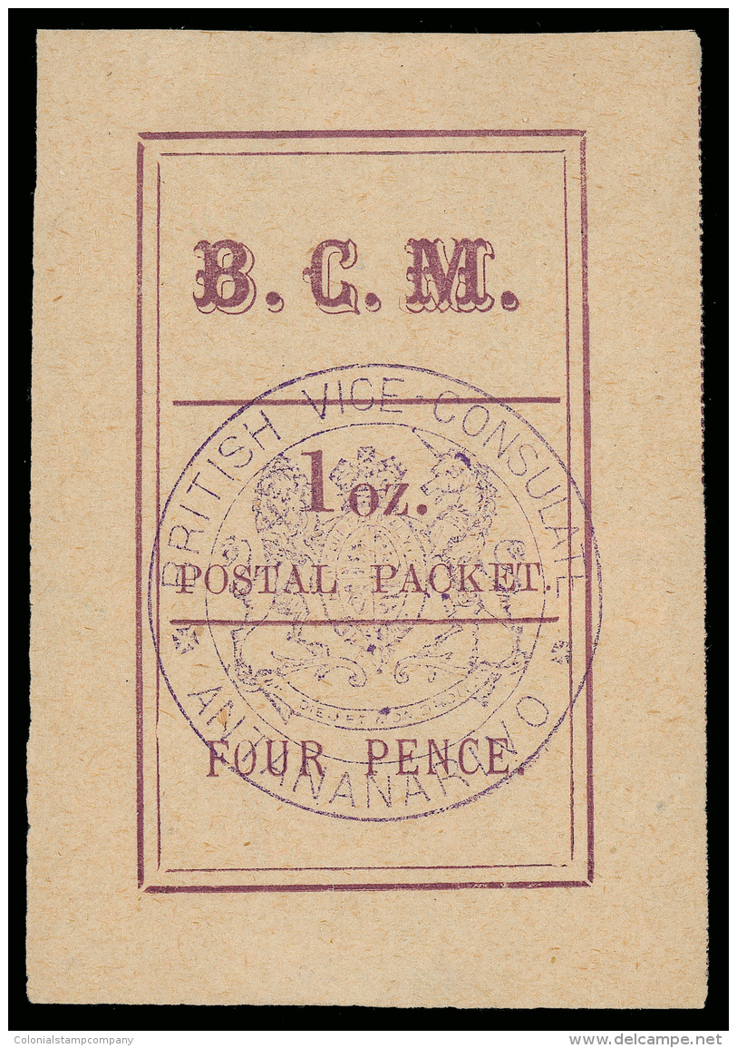 *        12 (8ab) 1886 4d Magenta B.C.M.^, Violet Handstamp, "1 Oz." Without Manuscript Amendment, Pos 1, OG,LH,... - Autres & Non Classés