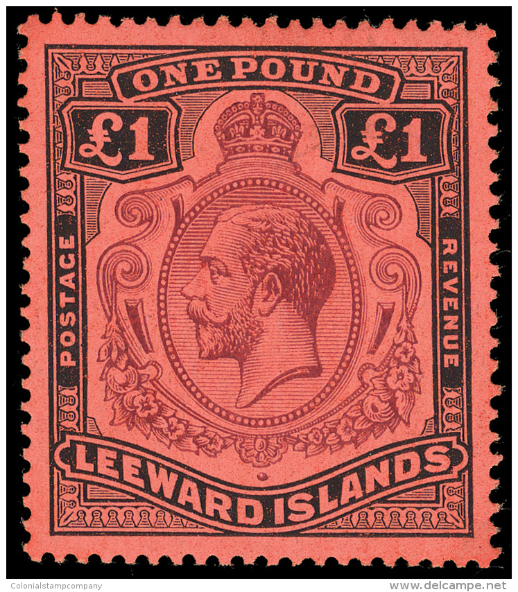 *        61-83, 63b (58-80) 1921-29 &frac14;d-&pound;1 K George V^, Die II, Wmkd Script CA And Crown CA For The... - Leeward  Islands