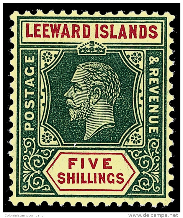 *        58-60 (51a, 54a, 57a) 1913 3d-5' K George V^ Surface-colored Paper (whitebacks), Wmkd MCA, Cplt (3),... - Leeward  Islands