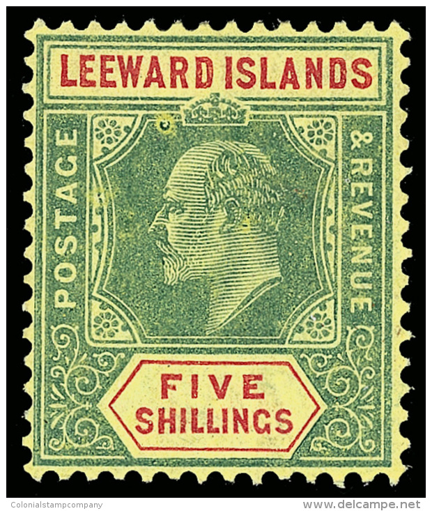 *        29-45 (29-45) 1905-11 &frac14;d-5' K Edward VII^, Wmkd MCA, Perf 14, Cplt (17) Including The Scarce And... - Leeward  Islands