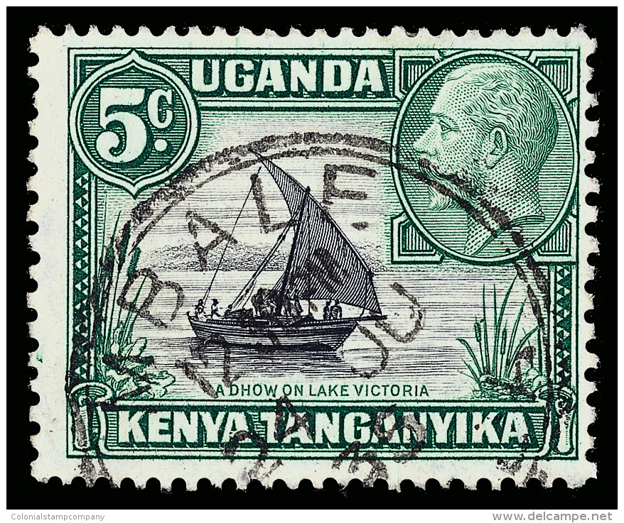 O        47b (111b) 1937 5c Black And Green K George V Dhow, Die I (rope Not Joined To Sail)^, Wmkd MCA, VARIETY -... - Protectorats D'Afrique Orientale Et D'Ouganda