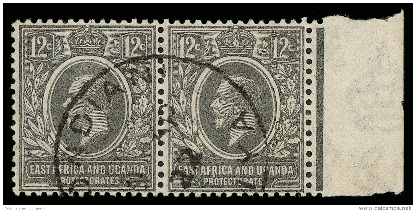 O        5 (69) 1921-22 12&cent; Slate-grey K George V^, Wmkd Script CA, Perf 14, This Is Among The Rarest Used... - Protectorats D'Afrique Orientale Et D'Ouganda