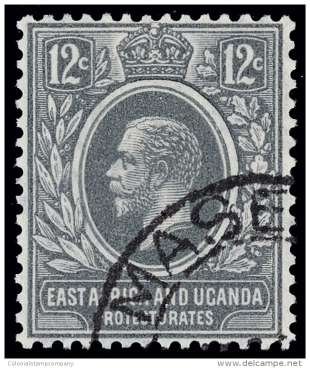 O        5 (69) 1921-22 12&cent; Slate-grey K George V, Wmkd Script CA, Perf 14,^ This Is Among The Rarest Used... - Protectorats D'Afrique Orientale Et D'Ouganda