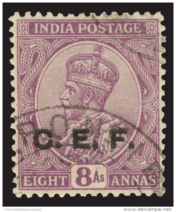 O        M31 (C32) 1921 8a Deep Mauve K George V Overprinted "C.E.F."^ SG Type C1, Wmkd Star, Rare And... - 1911-35 Roi Georges V