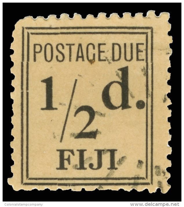 O        J2 (D5a) 1917 &frac12;d Black Postage Due^ On Laid Paper, Narrow Setting 23mm Wide (SG Type D2), Perf 11,... - Fidji (...-1970)