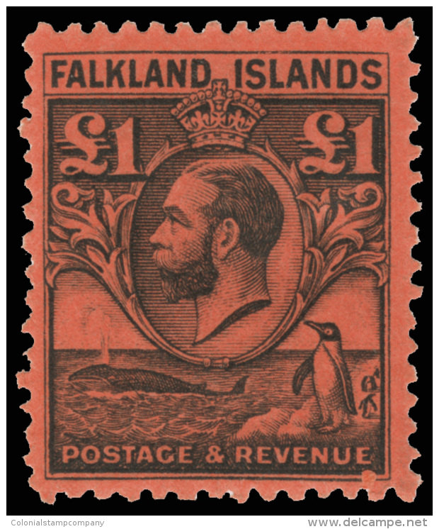 *        54-64 (116-26) 1929-36 &frac12;d-&pound;1 K George V Fin Whale And Gentoo Penguins^ Definitives, Wmkd... - Falkland