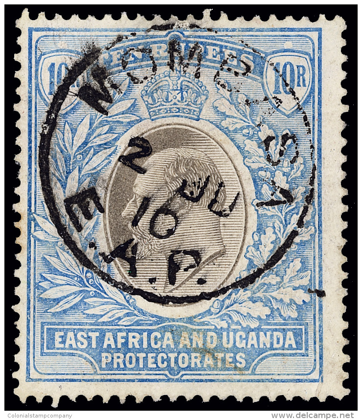 O        17-29A (17-31) 1904-07 &frac12;a-10R K Edward VII^, Wmkd MCA, Cplt (14), Nice Cancels, F-VF Scott Retail... - Protectorats D'Afrique Orientale Et D'Ouganda