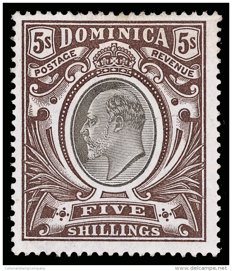 *        25-34 (27-36) 1903 &frac12;d-5' Roseau And K Edward VII^, Wmkd CC, Perf 14, Cplt (10), OG,HR, F-VF Scott... - Dominique (...-1978)