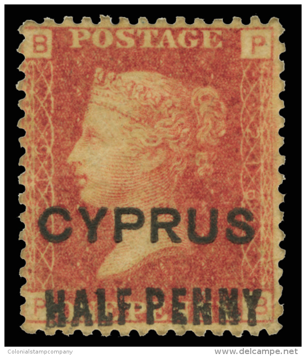 *        9 (8) 1881 &frac12;d On 1d Red Q Victoria Of Great Britain^ Overprinted "CYPRUS", Surcharged "HALF PENNY"... - Chypre (...-1960)
