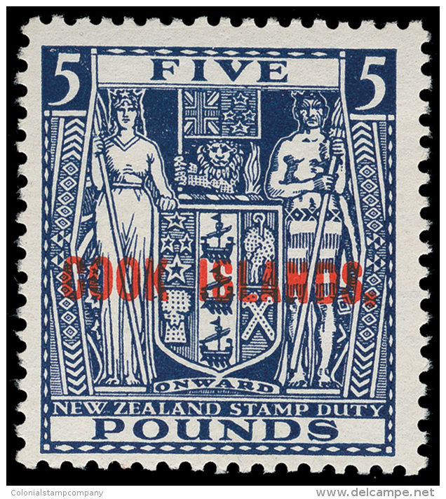 *        80-83, 107-08 (95-98b) 1931-32 2'6d-&pound;5 New Zealand Postal Fiscal Stamps Overprinted^ SG Type 15 Or... - Cook