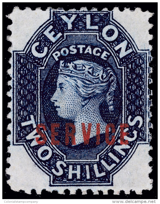 *        O1-7 (O1-7) 1869 1d-2' Q Victoria Officials^ Overprinted "SERVICE" (narrow And Wide), Cplt (7), Rare,... - Ceylon (...-1947)