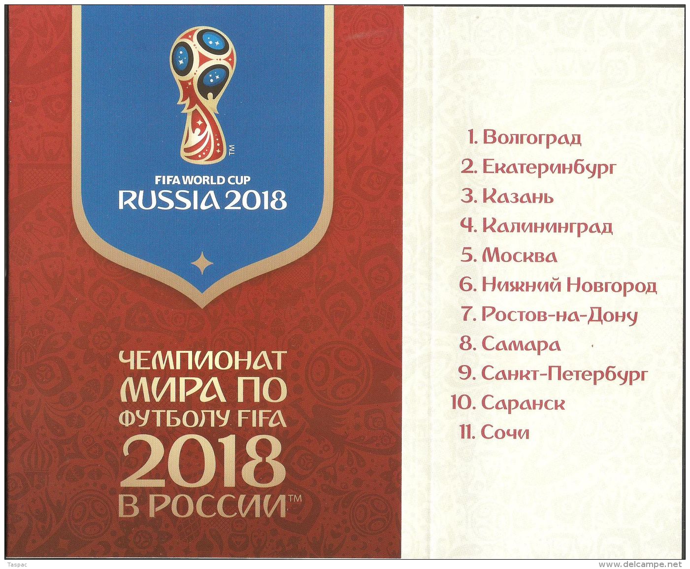 Russia 2015 # 332-342 Postal Stationery Postcards Unused - Set Of 11 - World Cup Soccer Championship 2018 / Host Cities - 2018 – Rusia