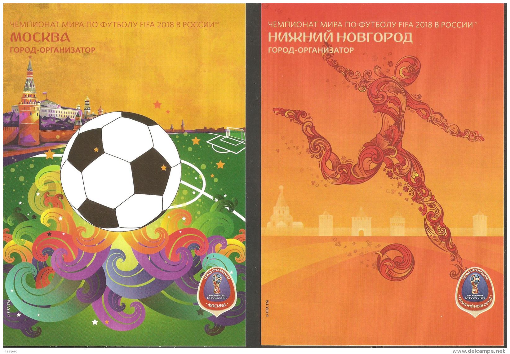 Russia 2015 # 332-342 Postal Stationery Postcards Unused - Set Of 11 - World Cup Soccer Championship 2018 / Host Cities - 2018 – Russia