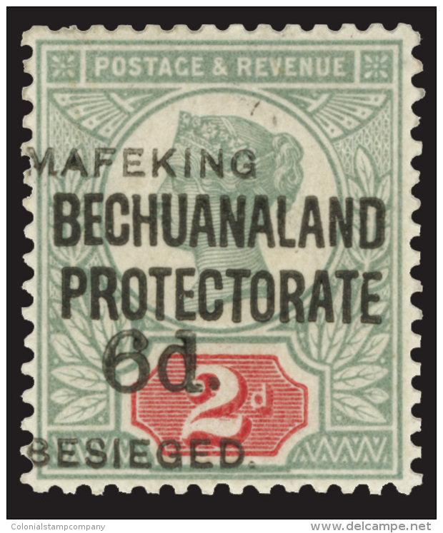 *        174 (13) 1900 6d On 2d Green And Carmine Q Victoria^ Of Bechuanaland Protectorate Surcharged And... - Cap De Bonne Espérance (1853-1904)