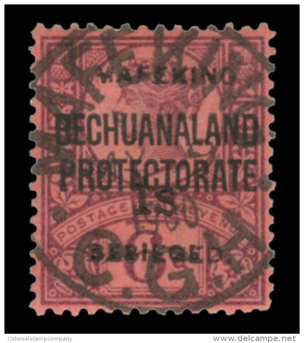 O//\     173-75 (12-14) 1900 3d On 1d-1' On 6d Q Victoria^ Of Bechuanaland Protectorate Surcharged And Overprinted... - Cap De Bonne Espérance (1853-1904)
