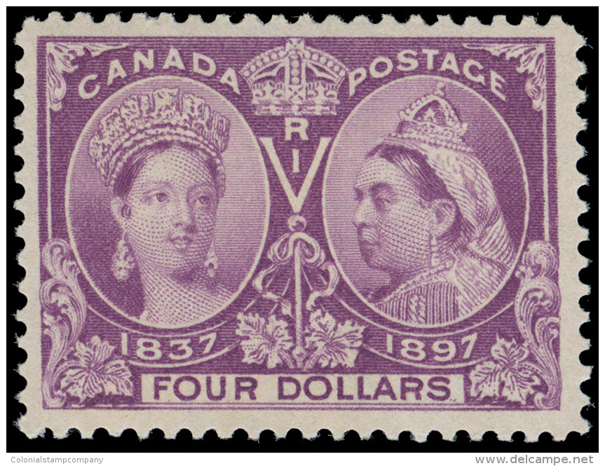 *        64 (139) 1897 $4 Violet Q Victoria^ Jubilee, Perf 12, 14,500 Printed,  Quite Well Centered, OG, VLH, VF-S,... - Neufs