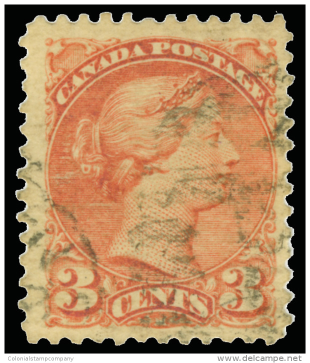 O        37d (79a) 1870 3&cent; Indian Red Small Queen^, Ottawa Printing, VARIETY - Perf 12&frac12;, Exceptionally... - Oblitérés