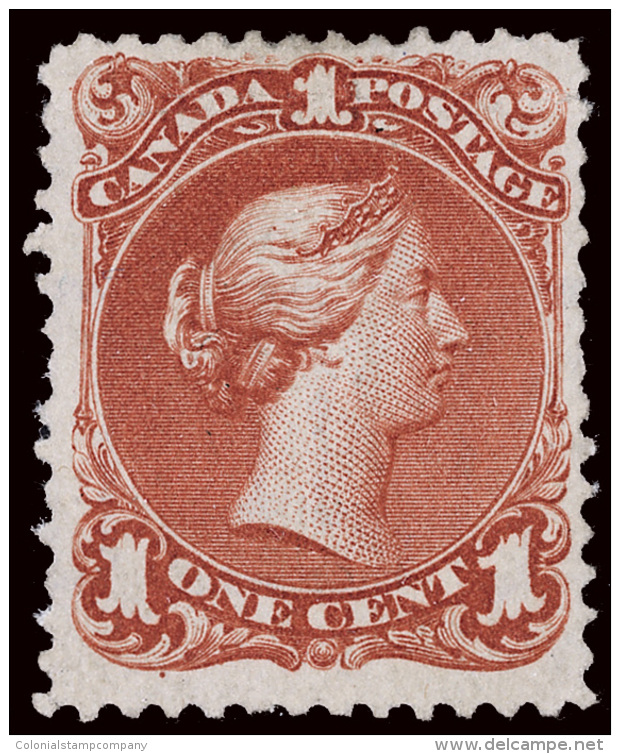 *        22a (55b) 1868 1&cent; Brown Red Large Queen^, Ottawa Ptg On Bothwell Paper With VARIETY - Inverted "UTH"... - Nuevos