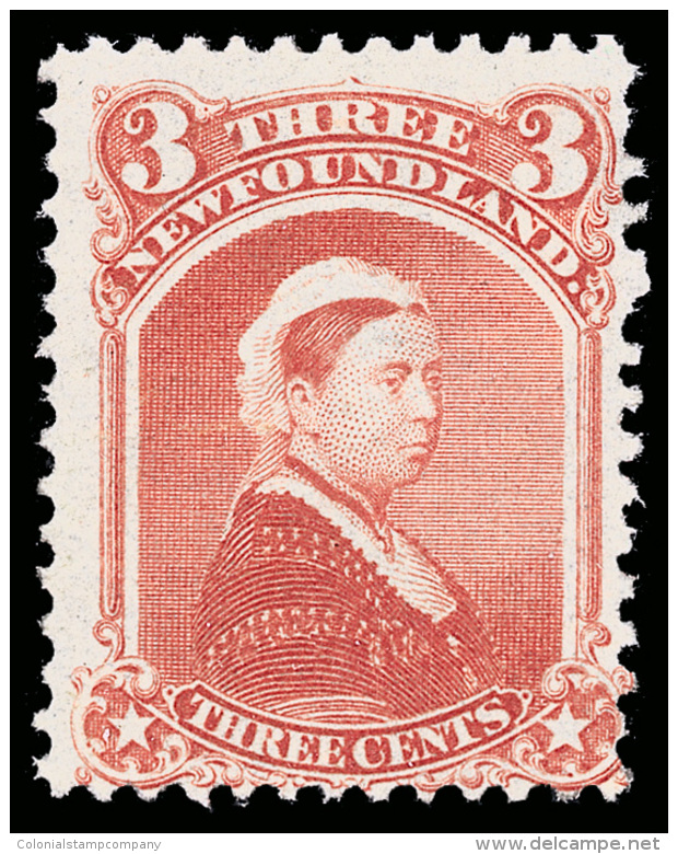 *        33 (36) 1870 3&cent; Vermilion Q Victoria^, Unwmkd, Perf 12, The Key Value To The Set, Vivid Rich Color,... - 1865-1902