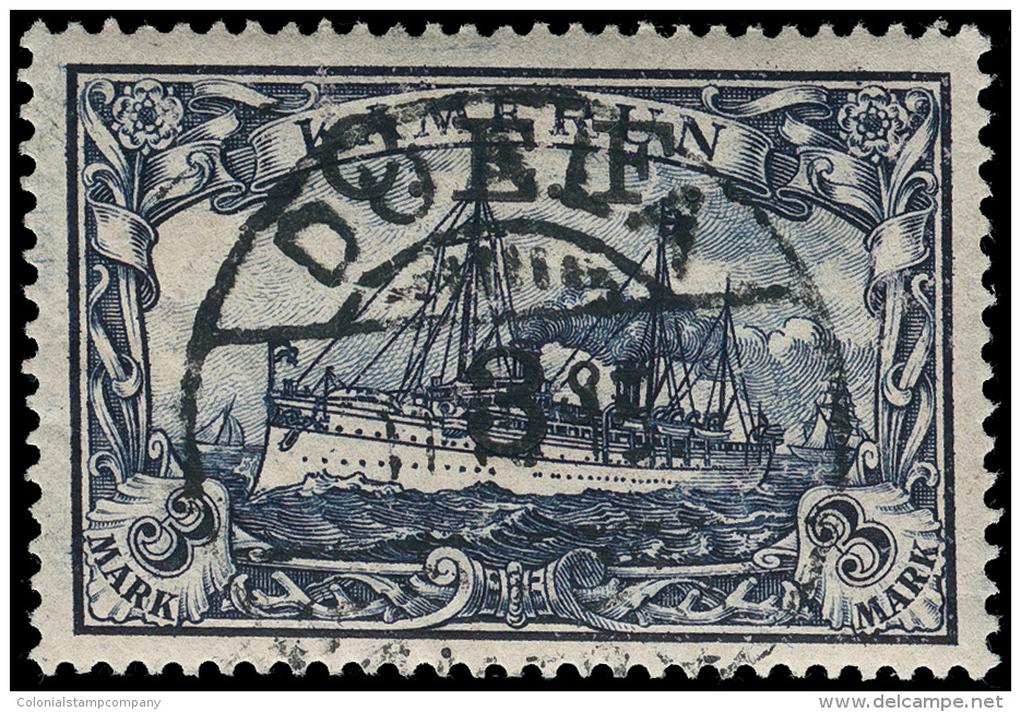 O        64 (B12) 1915 3' On 3M Black-violet Yacht Overprinted "C.E.F."^, Only 1900 Issued, Probably Less Than 5%... - Autres & Non Classés