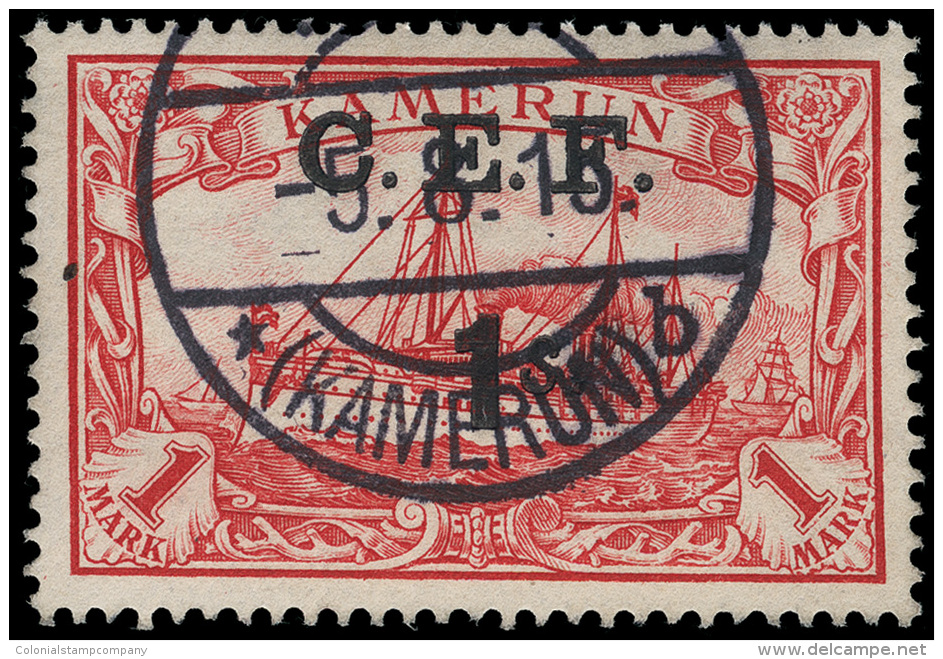 O        62 (B10) 1915 1' On 1M Carmine Yacht^ Overprinted "C.E.F.", Only 1900 Issued, Probably Less Than 5% Were... - Otros & Sin Clasificación