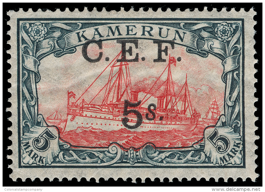 *        53-65, 55c (B1-13, B3e) 1915 &frac12;d On 3pf - 5' On 5M Yacht ^set Overprinted "C.E.F." And Surcharged,... - Otros & Sin Clasificación