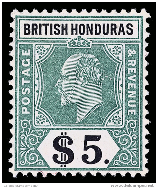 *        62-71, 62a, 63a (84-93, 84a, 85a) 1904-07 1&cent;-$5 K Edward VII^, Wmkd MCA, Perf 14, Cplt (11) With All... - Honduras