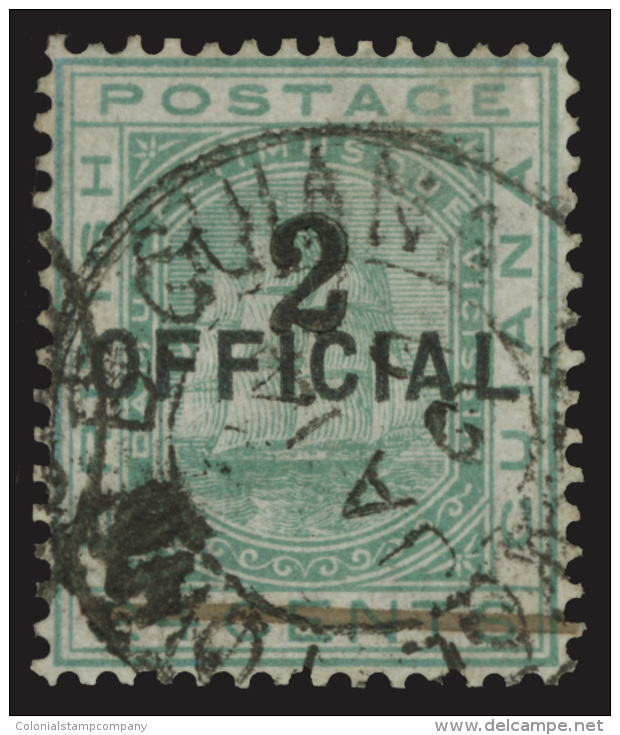 O        100 (158) 1881 2 On 24&cent; Emerald-green Seal Of The Colony Overprinted "OFFICIAL"^, Surcharged In Black... - Guyane Britannique (...-1966)