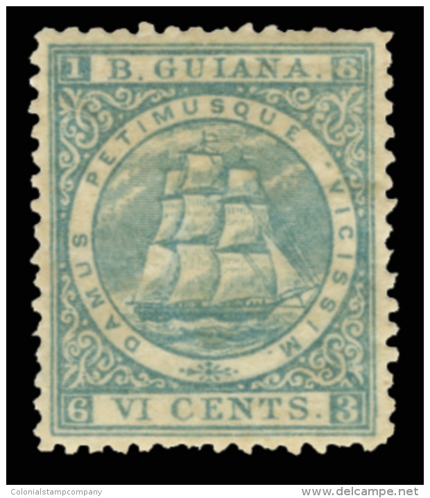 *        64a (72) 1863-68 6&cent; Milky Blue Seal Of The Colony^ On Medium Paper, Perf 12&frac12;-13, Well... - Guyane Britannique (...-1966)