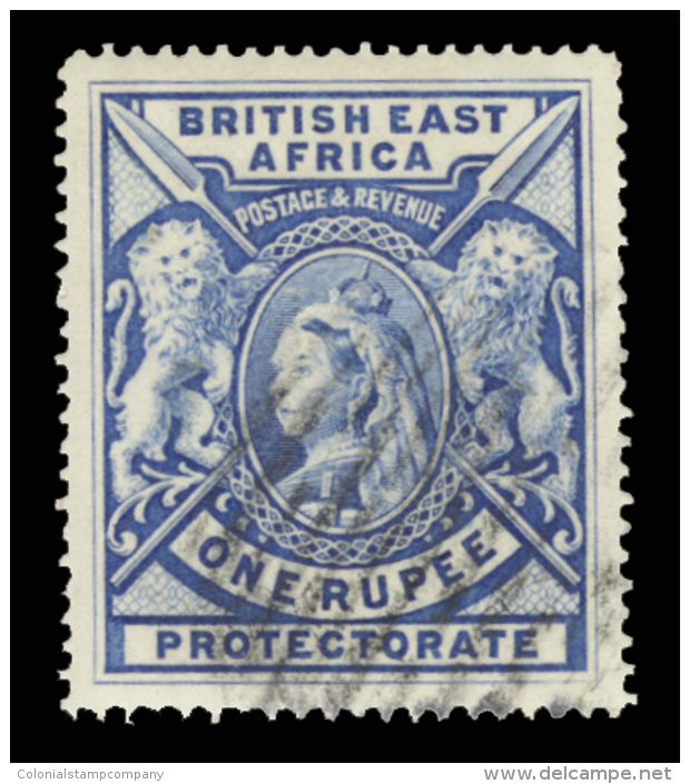 O        102b (92b) 1903 1R Bright Ultramarine Q Victoria^ And Large Lions, Wmkd CC, Perf 14, Extremely Rare Used... - Britisch-Ostafrika