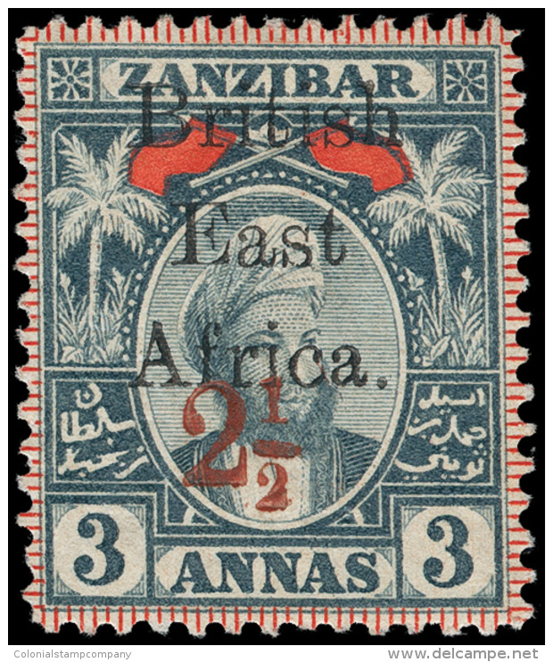 *        98 Var Footnoted (89 Var) 1897 2&frac12; On 3a Grey And Red Sultan Seyyid Hamed-bin-Thwain Of Zanzibar^... - Afrique Orientale Britannique